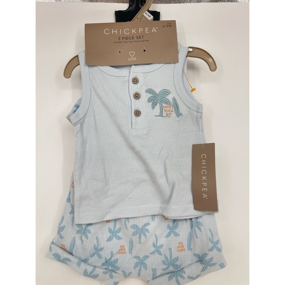 Chickpea Baby 3-pc EKO TEX Print Outfit Set ‎ Size 6-9 Months Bag-4